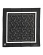 Dolce & Gabbana Zwart Wit Geprinte Vierkante Heren Foulard Sjaal