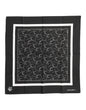 Foulard carré imprimé noir et blanc Dolce &amp; Gabbana pour homme