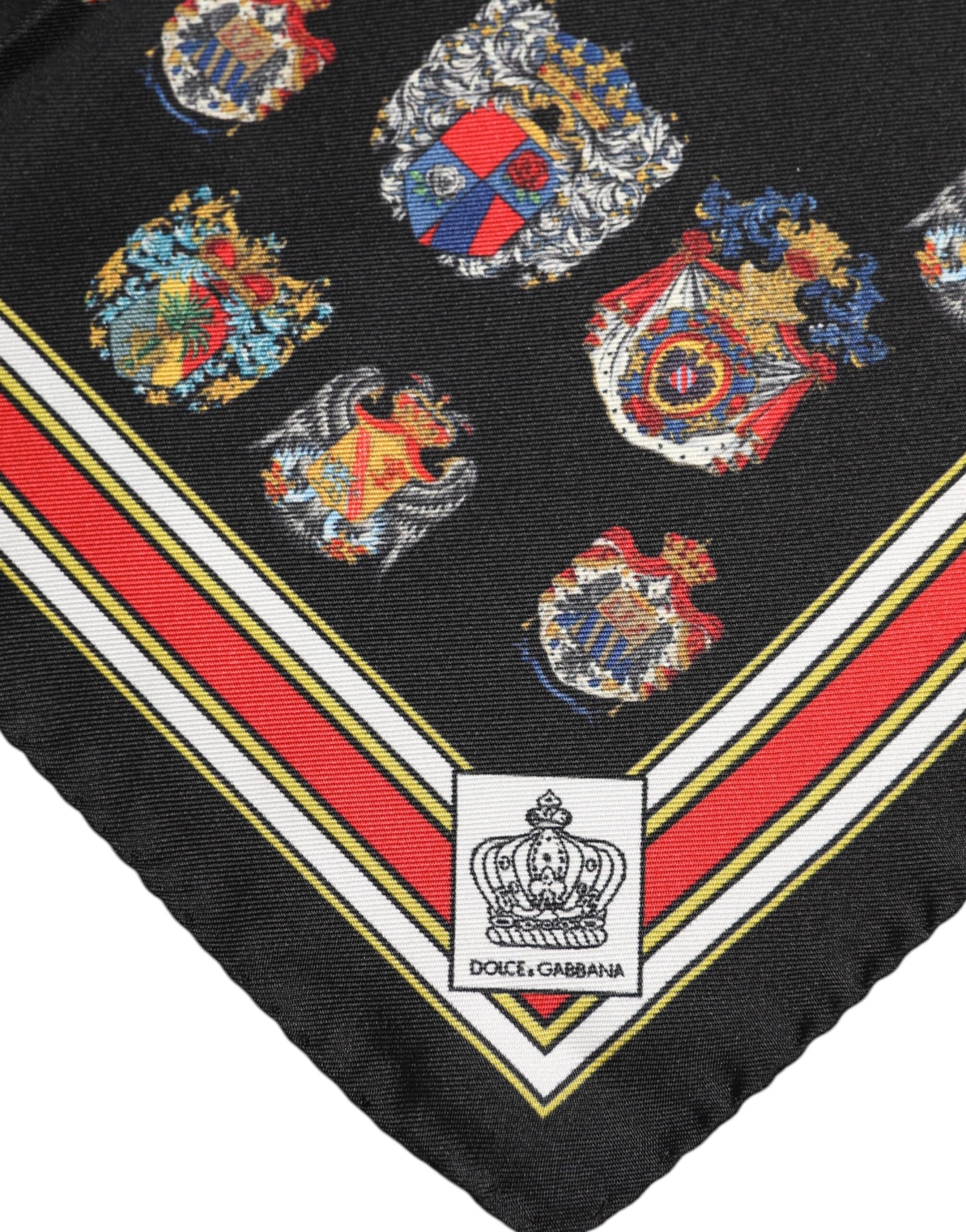 Dolce & Gabbana Multicolor Zijden Vierkante Heren Foulard Sjaal