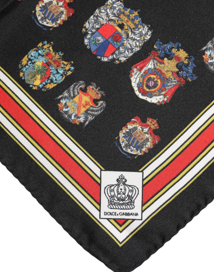 Dolce & Gabbana Multicolor Zijden Vierkante Heren Foulard Sjaal