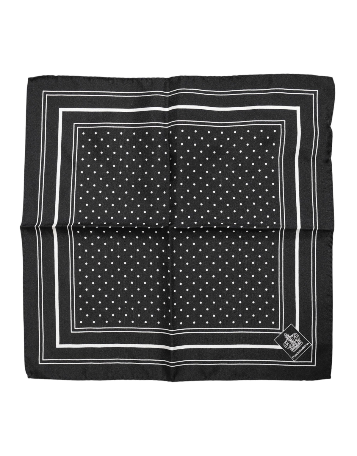 Foulard Dolce &amp; Gabbana pour homme, noir et blanc, à pois