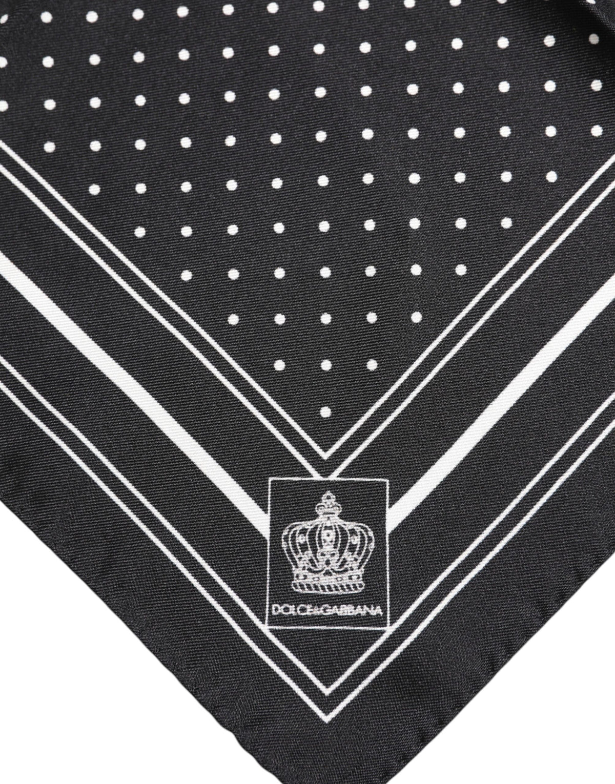 Foulard Dolce &amp; Gabbana pour homme, noir et blanc, à pois