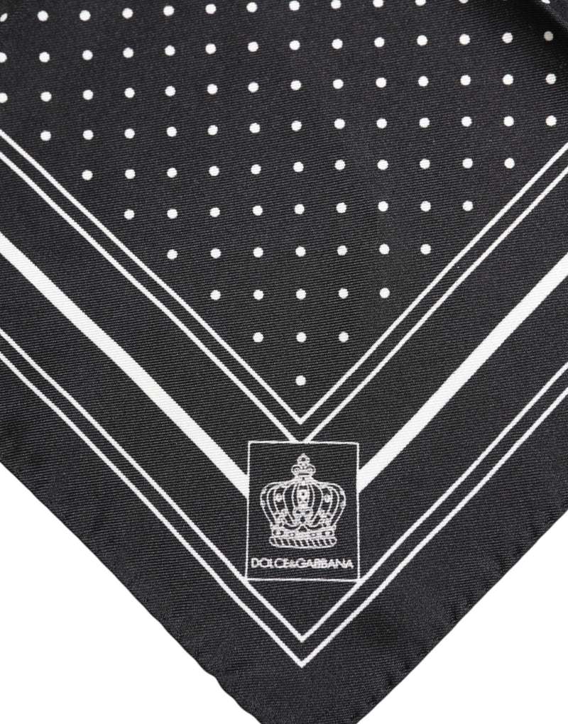 Foulard Dolce &amp; Gabbana pour homme, noir et blanc, à pois
