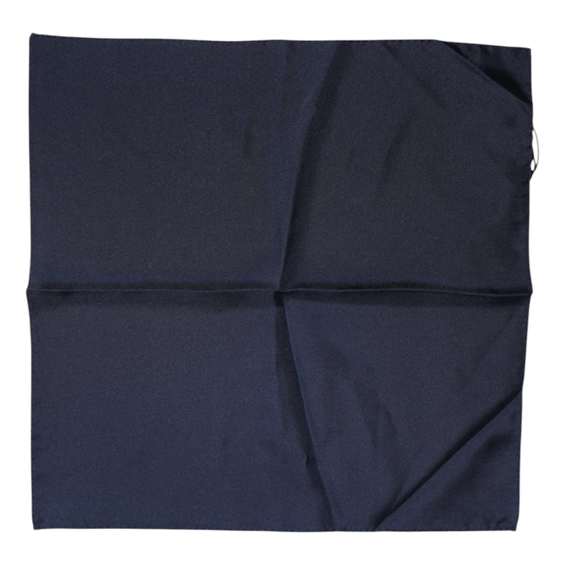 Dolce &amp; Gabbana donkerblauwe zijden vierkante heren foulard sjaal