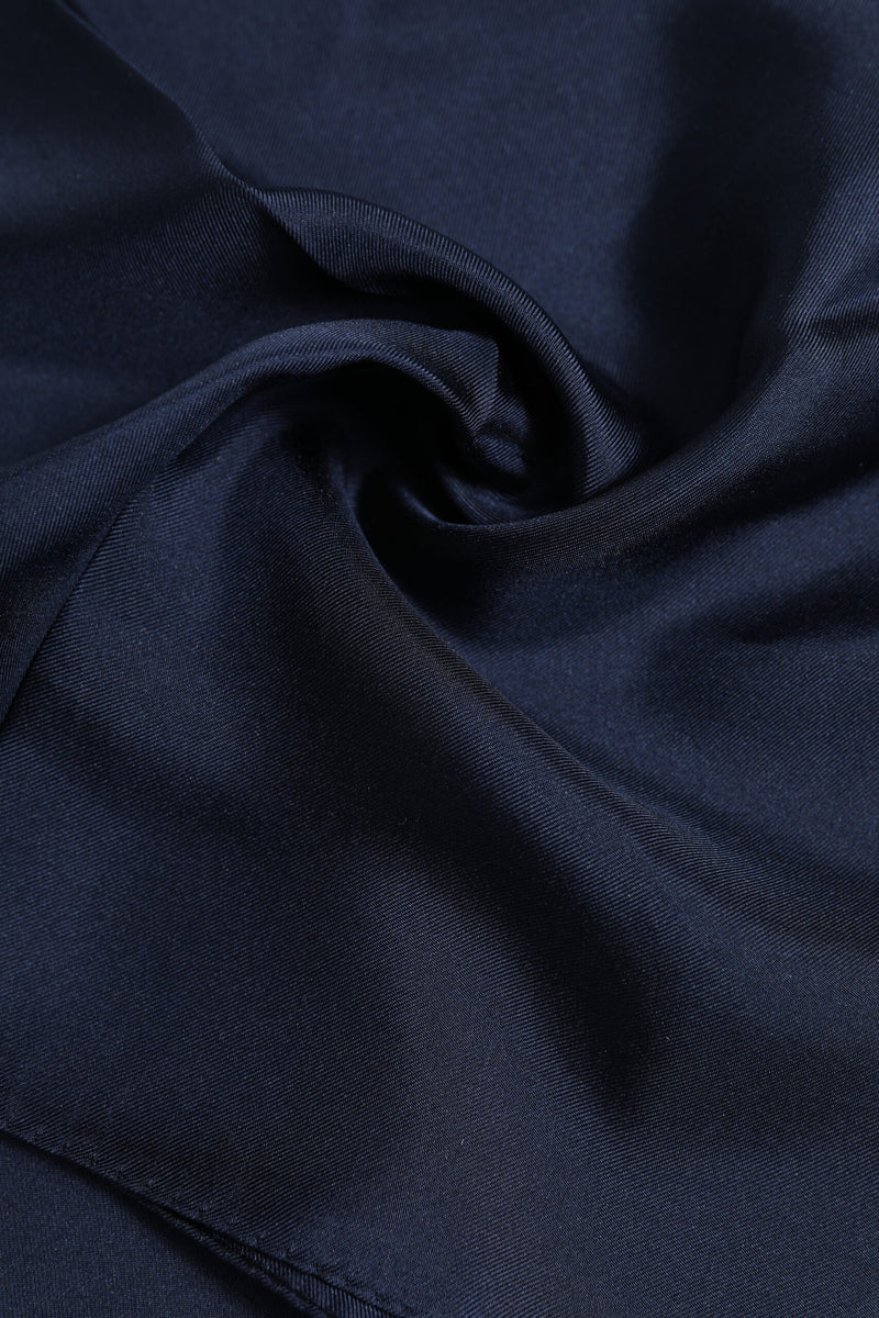Dolce &amp; Gabbana donkerblauwe zijden vierkante heren foulard sjaal