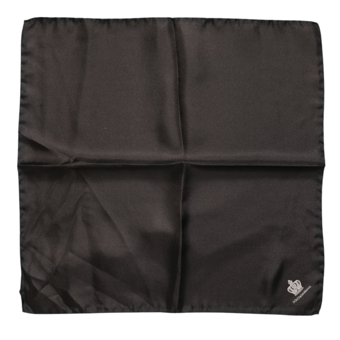 Dolce & Gabbana Bruin DG Crown Zijden Vierkante Heren Foulard Sjaal