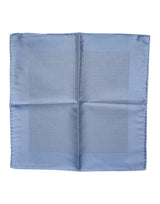 Foulard carré en soie bleu clair Dolce &amp; Gabbana pour homme