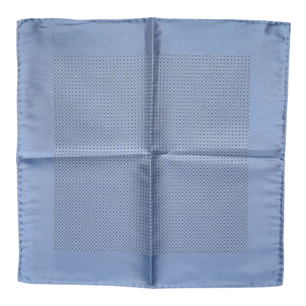Foulard carré en soie bleu clair Dolce &amp; Gabbana pour homme