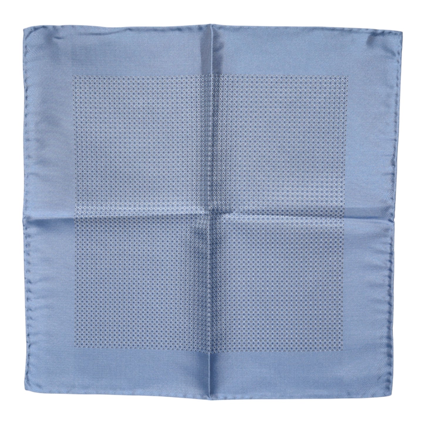 Foulard carré en soie bleu clair Dolce &amp; Gabbana pour homme