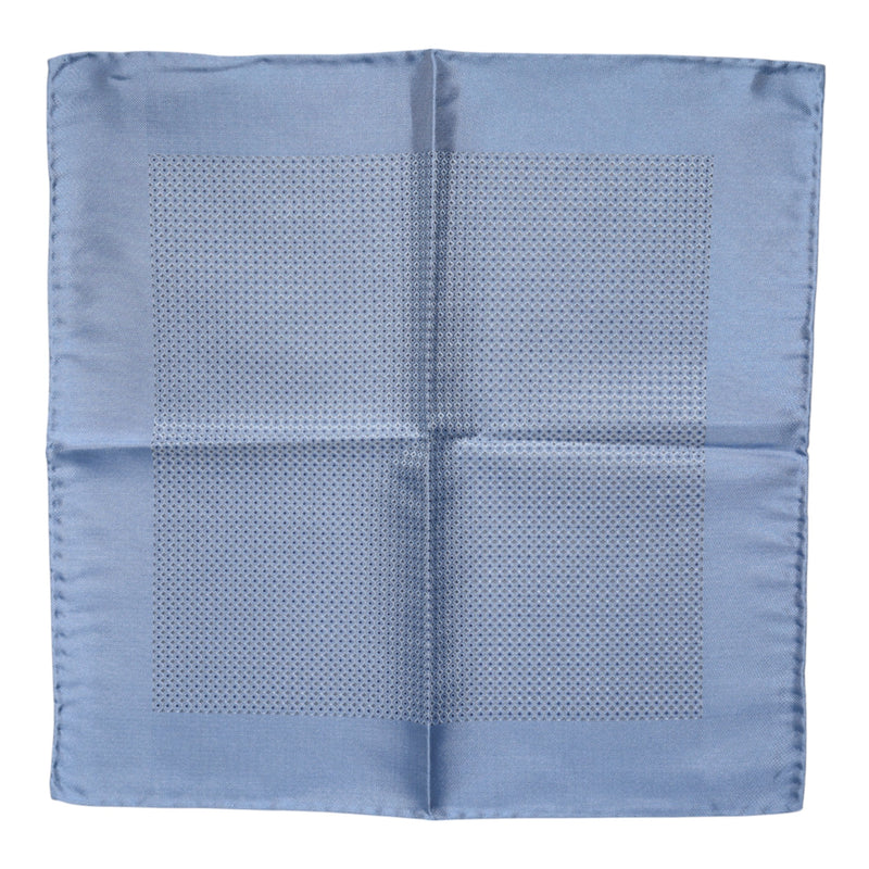 Foulard carré en soie bleu clair Dolce &amp; Gabbana pour homme