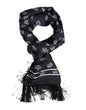 Foulard en soie noire à franges pour homme Dolce &amp; Gabbana