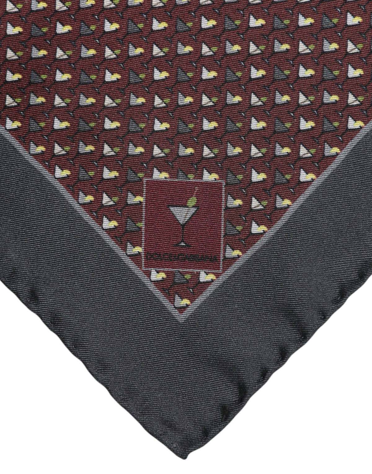 Foulard carré en soie bordeaux Dolce &amp; Gabbana Cocktail