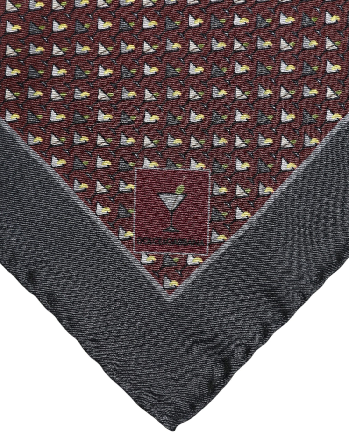 Foulard carré en soie bordeaux Dolce &amp; Gabbana Cocktail