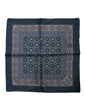 Foulard carré en soie imprimé bleu Dolce &amp; Gabbana pour homme