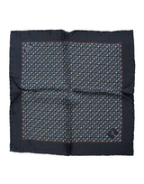 Foulard carré en soie bleu cocktail Dolce &amp; Gabbana