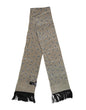 Foulard Dolce &amp; Gabbana en soie à franges et têtes de mort grises pour homme