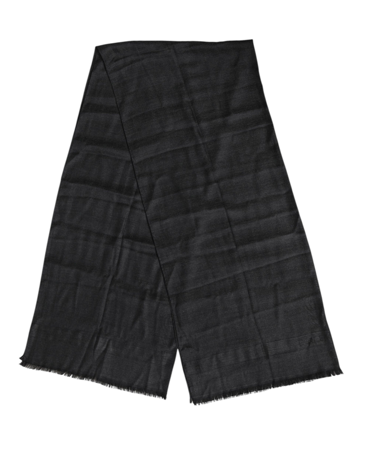 Écharpe cache-cou à franges en cachemire gris foncé Dolce &amp; Gabbana