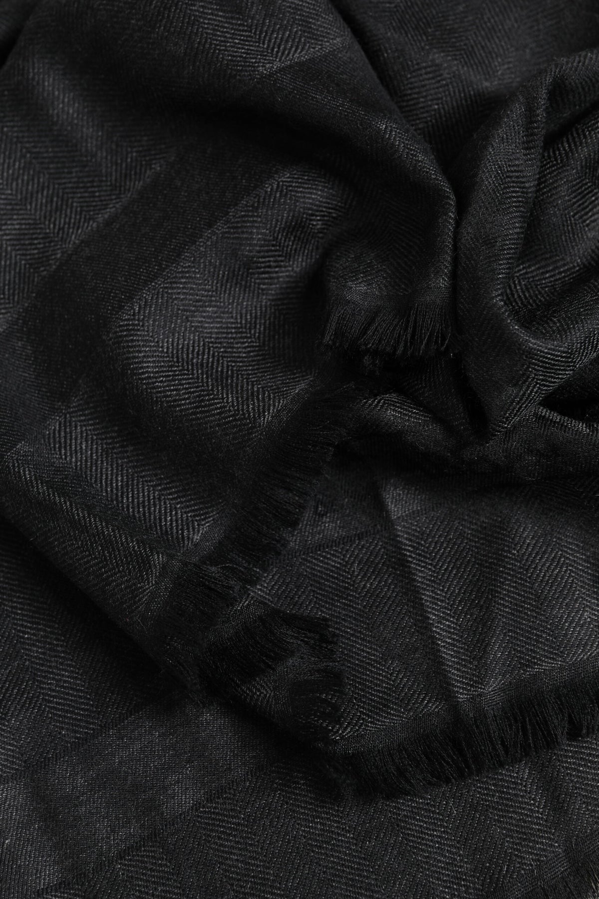 Écharpe cache-cou à franges en cachemire gris foncé Dolce &amp; Gabbana