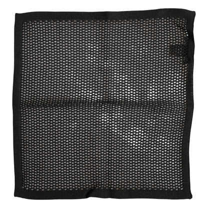 Foulard carré en coton noir à motifs Dolce & Gabbana