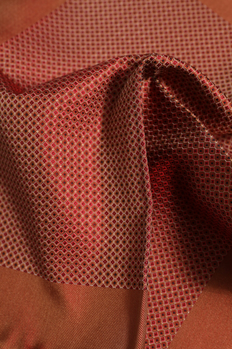 Dolce &amp; Gabbana Oranje Zijden Vierkante Heren Foulard Sjaal