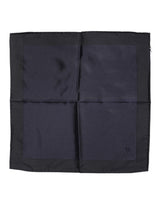 Foulard carré en soie bleu foncé Dolce &amp; Gabbana pour homme