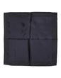 Dolce & Gabbana Dark Blue Silk Square Men Foulard Scarf