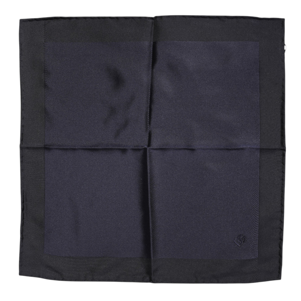 Foulard carré en soie bleu foncé Dolce &amp; Gabbana pour homme