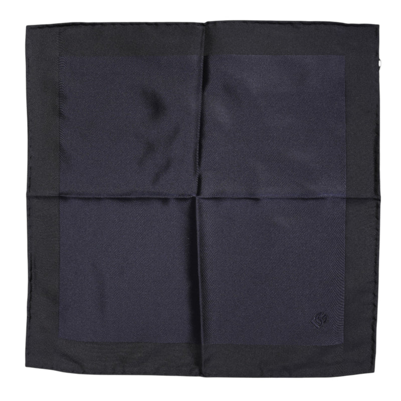Dolce &amp; Gabbana donkerblauwe zijden vierkante heren foulard sjaal