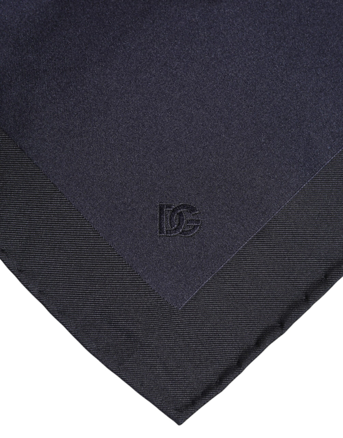Foulard carré en soie bleu foncé Dolce &amp; Gabbana pour homme
