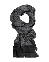 Foulard homme Dolce &amp; Gabbana à franges noires à motifs