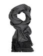Foulard homme Dolce &amp; Gabbana à franges noires à motifs