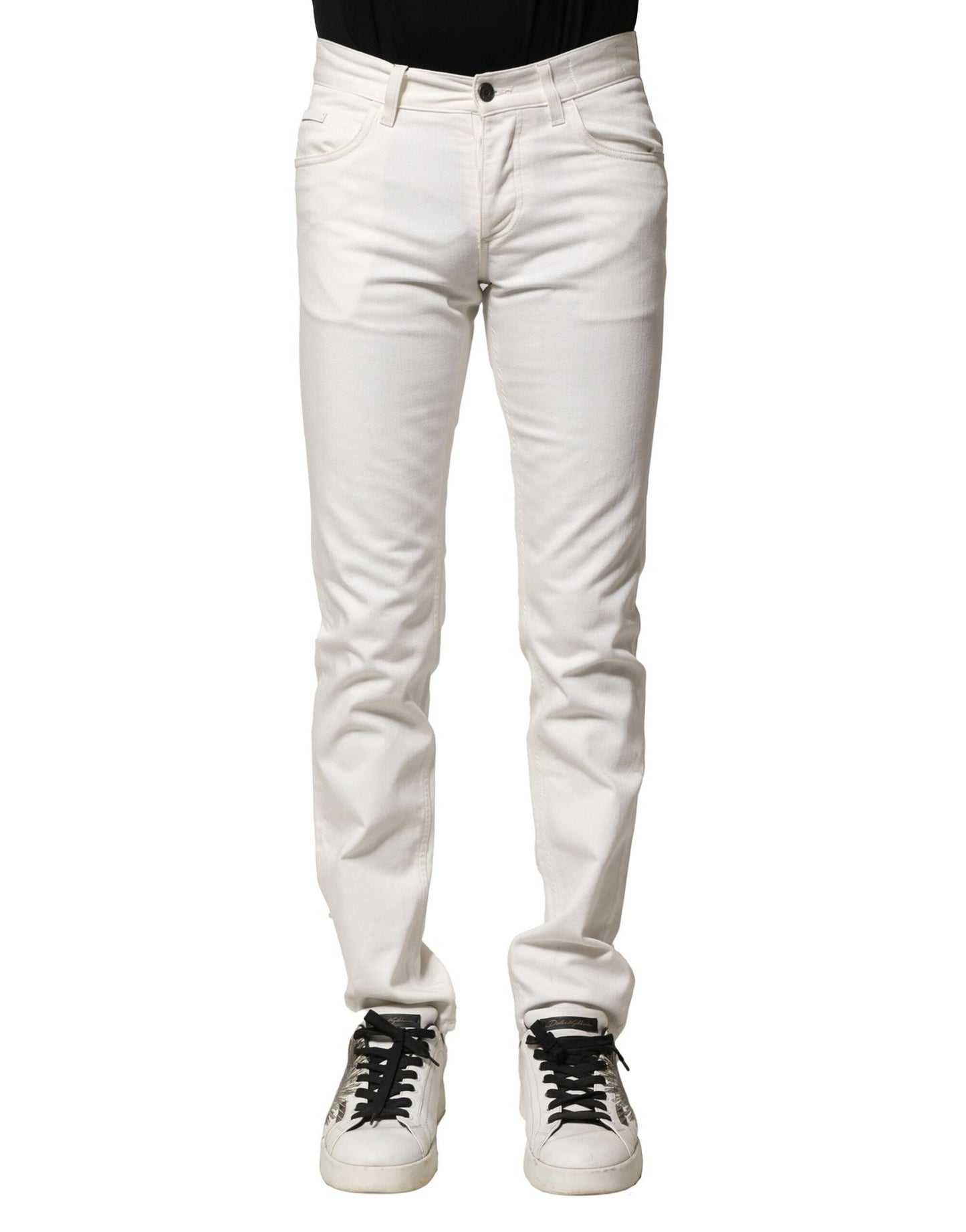 Jeans skinny en coton blanc pour homme de Dolce &amp; Gabbana