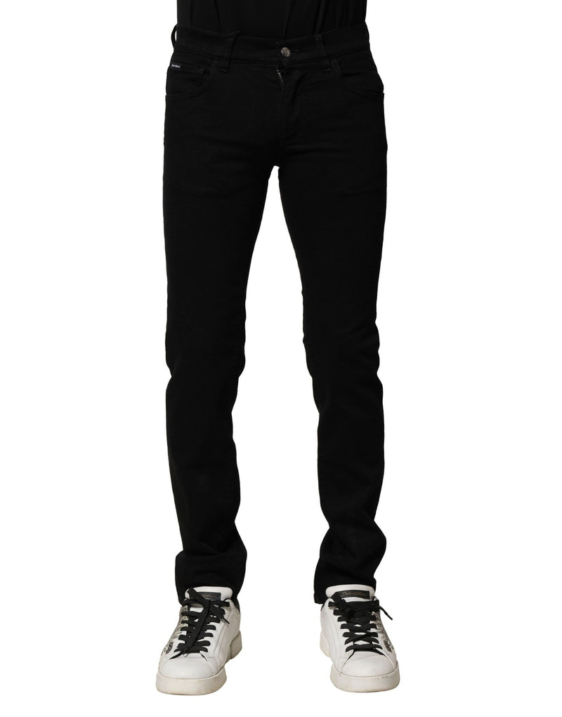Jean slim en coton noir extensible pour homme de Dolce &amp; Gabbana