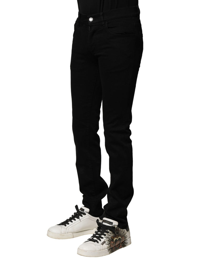 Jean slim en coton noir extensible pour homme de Dolce &amp; Gabbana