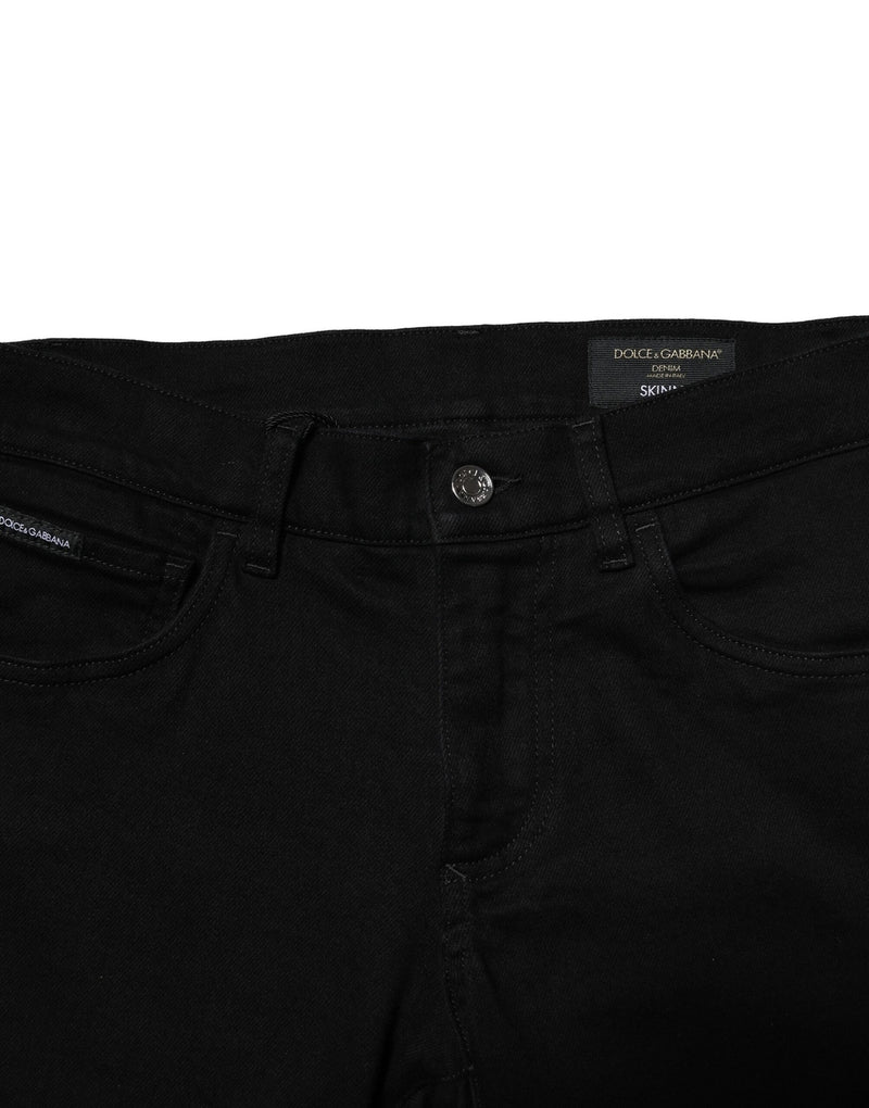 Jean slim en coton noir extensible pour homme de Dolce &amp; Gabbana