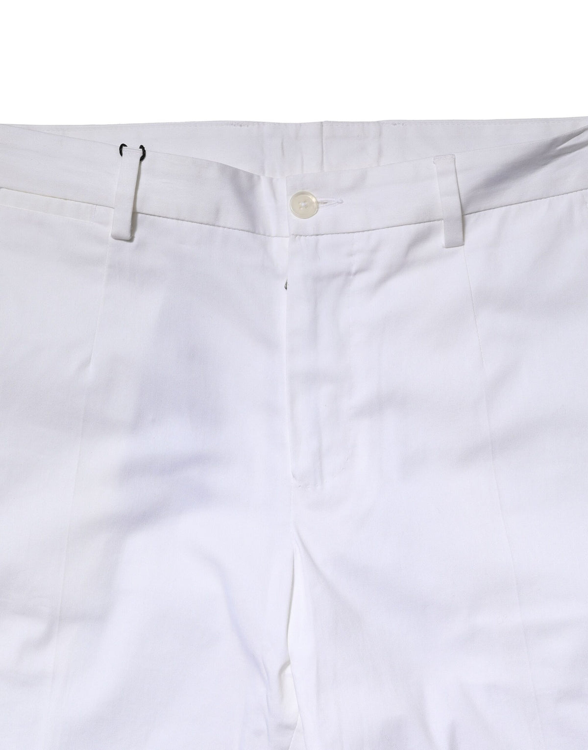 Pantalon homme droit en coton blanc avec logo Dolce &amp; Gabbana
