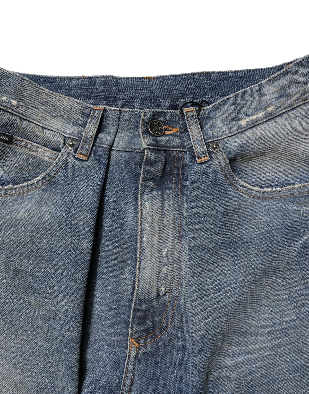 Jeans en jean délavé bleu en coton pour homme de Dolce &amp; Gabbana