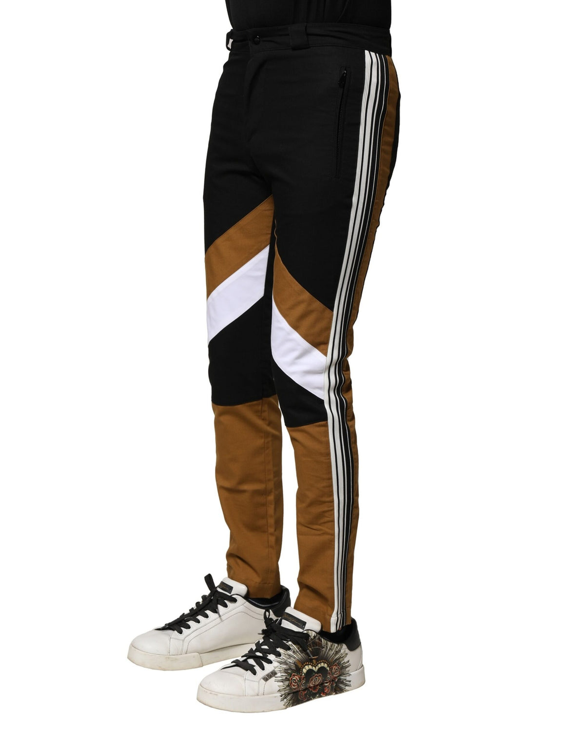 Pantalon homme slim en coton multicolore Dolce &amp; Gabbana