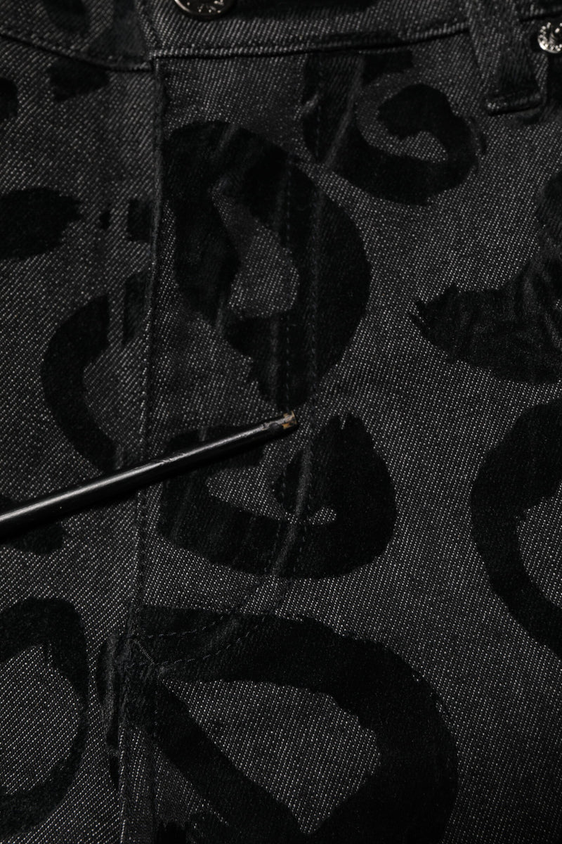 Dolce &amp; Gabbana grijze katoenen DG logo rechte herendinnybroek