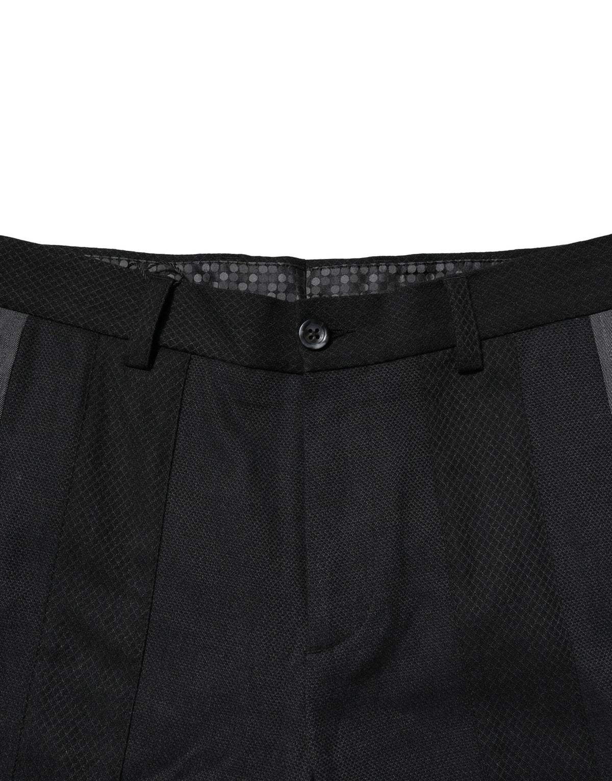 Pantalon homme Dolce &amp; Gabbana en coton noir et gris, coupe fuselée.