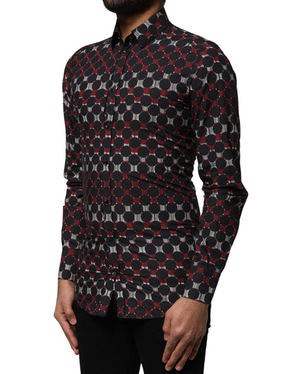 Dolce & Gabbana Goudkleurig overhemd met lange mouwen van gemengd katoen