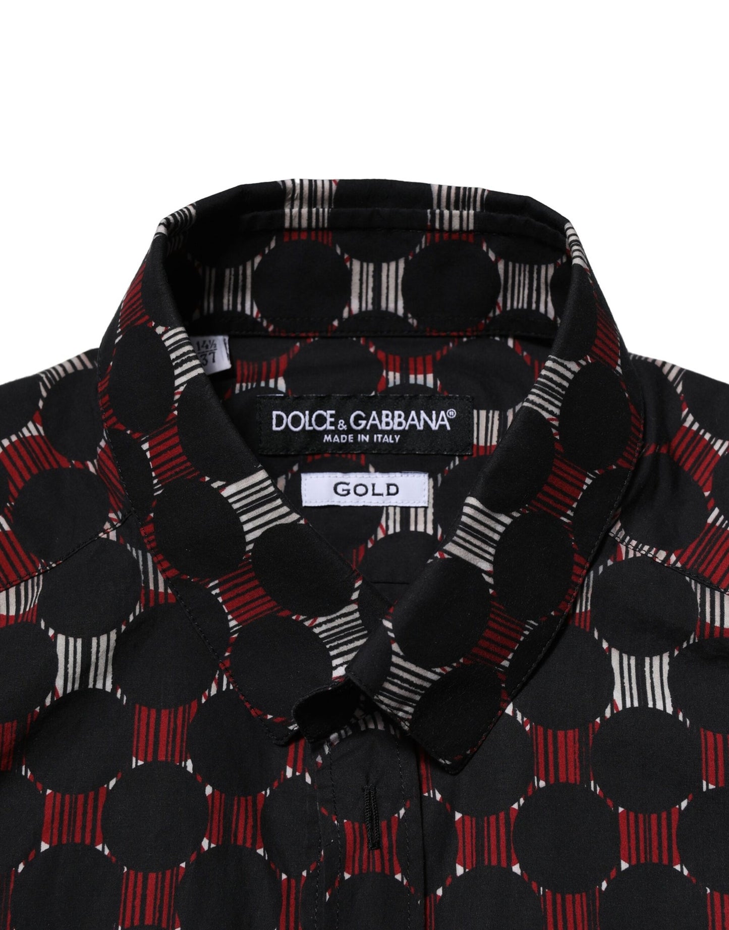 Dolce & Gabbana Goudkleurig overhemd met lange mouwen van gemengd katoen