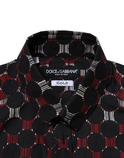 Dolce & Gabbana Goudkleurig overhemd met lange mouwen van gemengd katoen