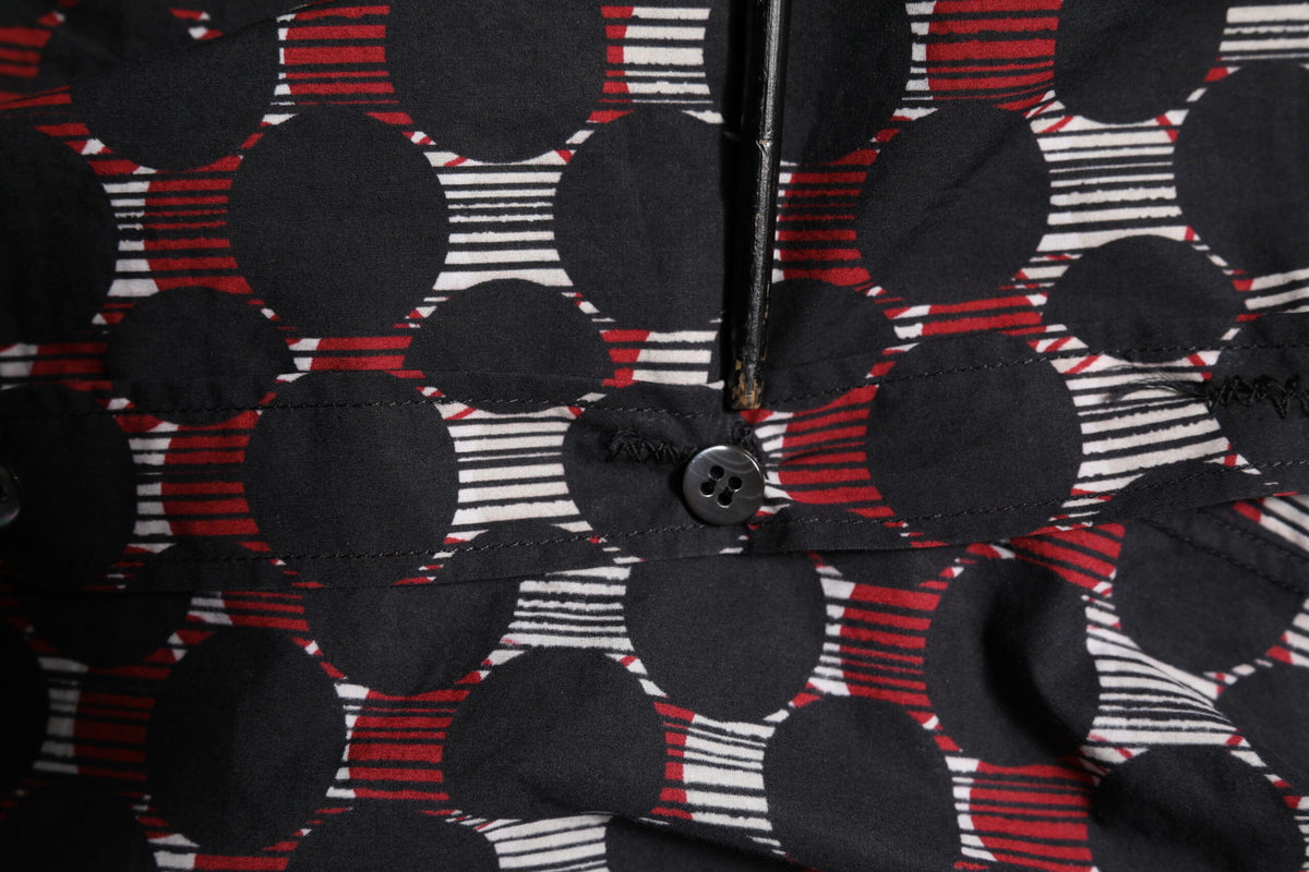 Chemise à manches longues dorée en coton multicolore de Dolce &amp; Gabbana