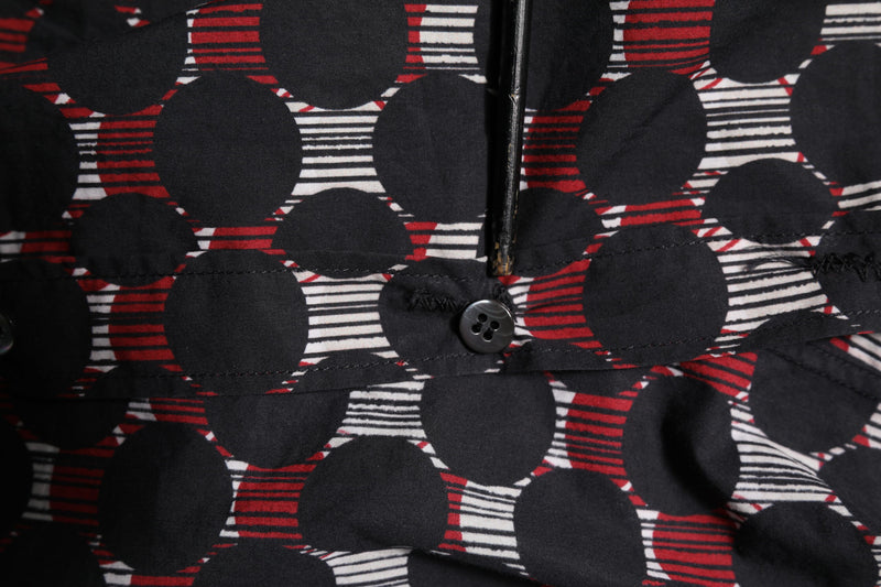 Chemise à manches longues dorée en coton multicolore de Dolce &amp; Gabbana