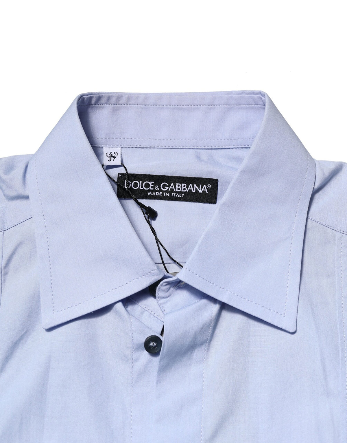 Chemise de ville à manches longues en coton bleu clair de Dolce &amp; Gabbana