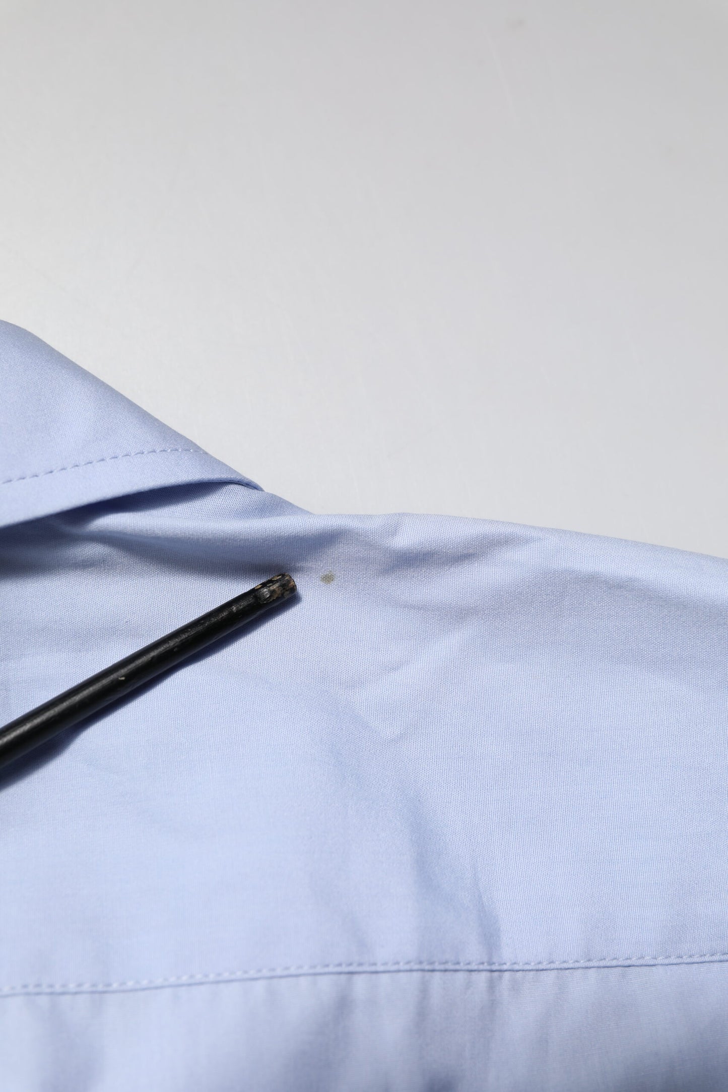 Chemise de ville à manches longues en coton bleu clair de Dolce & Gabbana