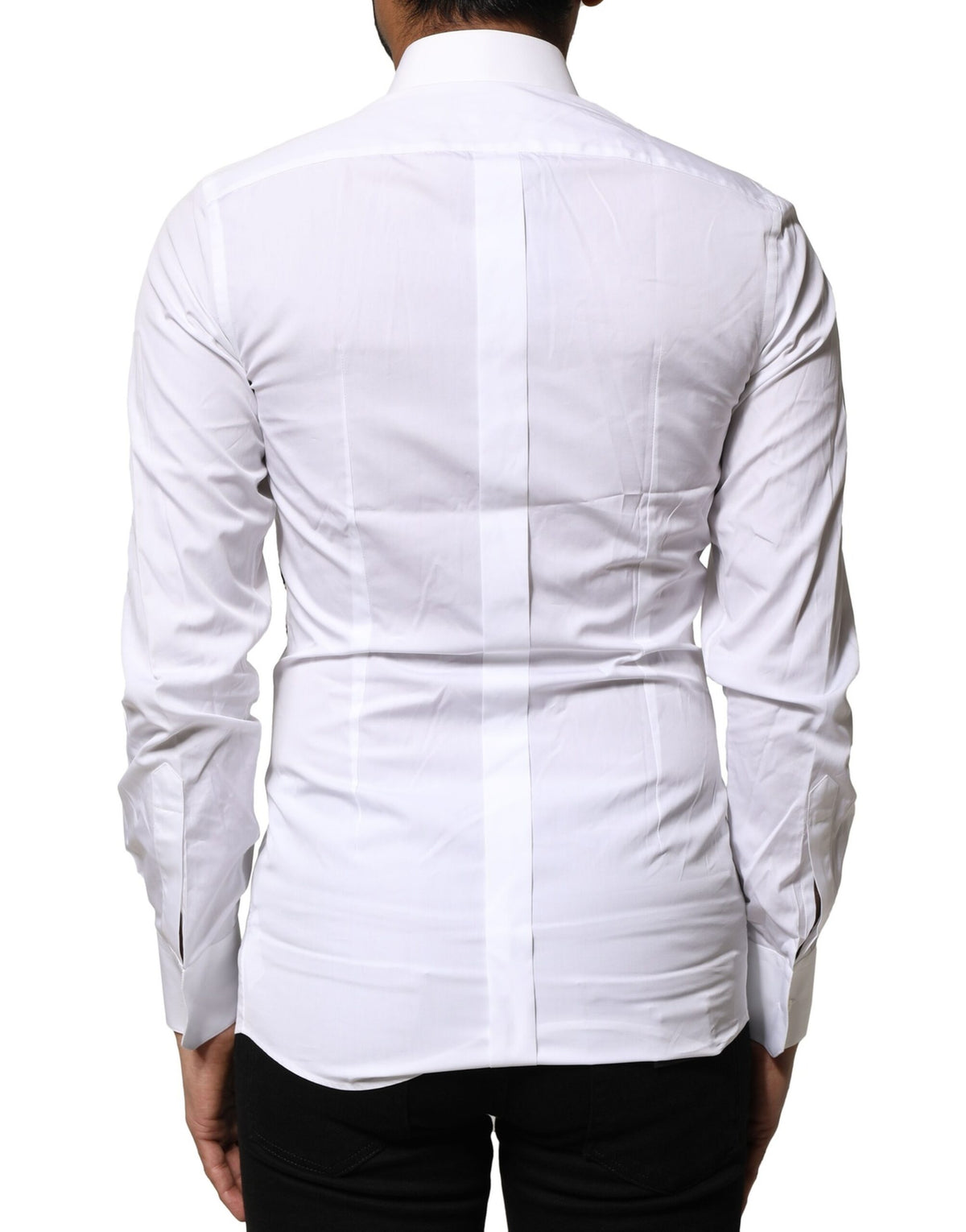 Chemise blanche Dolce &amp; Gabbana brodée or.