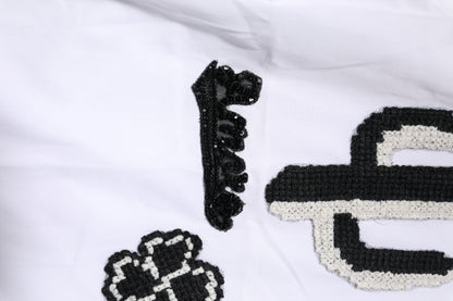 Dolce & Gabbana wit overhemd met gouden borduursels