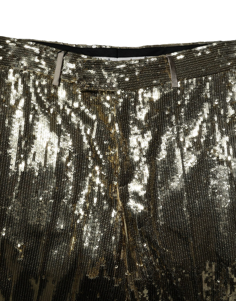 Dolce &amp; Gabbana Bermuda shorts van polyester met gouden pailletten en versieringen